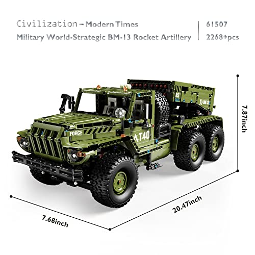 JMBricklayer Rocket Artillery Building Set, Adults WW2 Military Tank Model Toy Construction Set, Army Vehicle Collectible Home Display, Gifts for Boys Teens Adults 61507 - Image 3