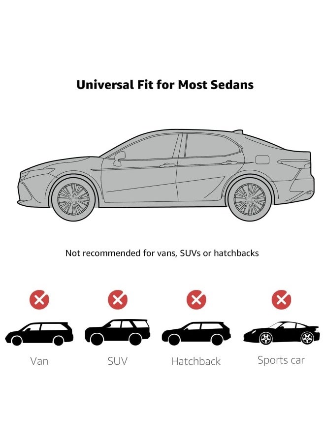 BUPY - Silver Weatherproof Car Cover Fits Sedans with Length Between 4.15M and 4.9M - Image 1