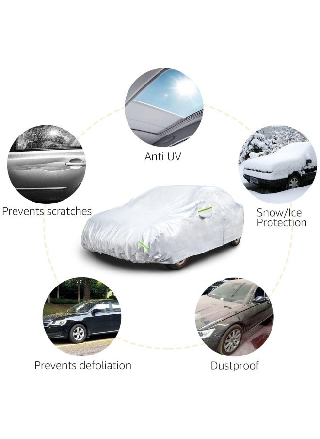 BUPY - Silver Weatherproof Car Cover Fits Sedans with Length Between 4.15M and 4.9M - Image 1