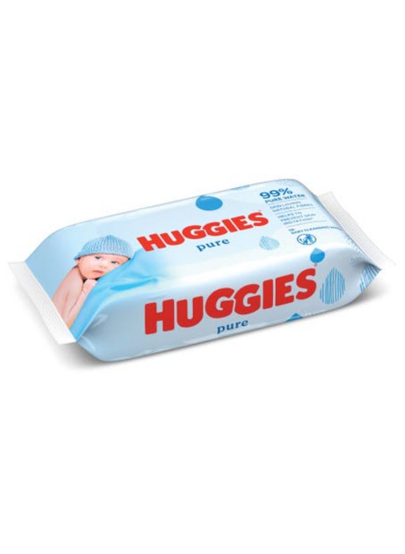 Huggies Baby Wipes Pure 56 Pcs