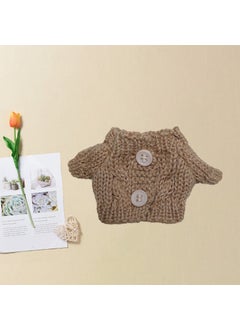 17cm Labubu Doll Knitted Sweater Pendant Khaki