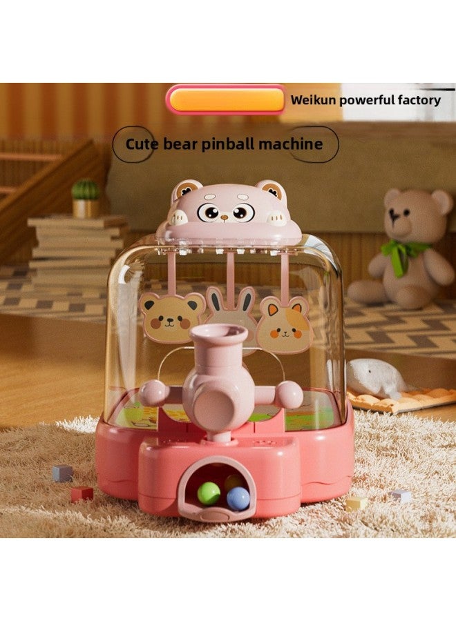 Electric Pinball Machine Shooting Game Machine Beading Puzzle Concentration Parent-child Children's Toys Boys And Girls Explosions-Color:Hand-eye Coordination | Puzzle And Fun | Abs Material-Specification:Rock Green丨cute Bear Bead Shooting Machine [12 Marbles + Exquisite Pinball Machine] - Image 2