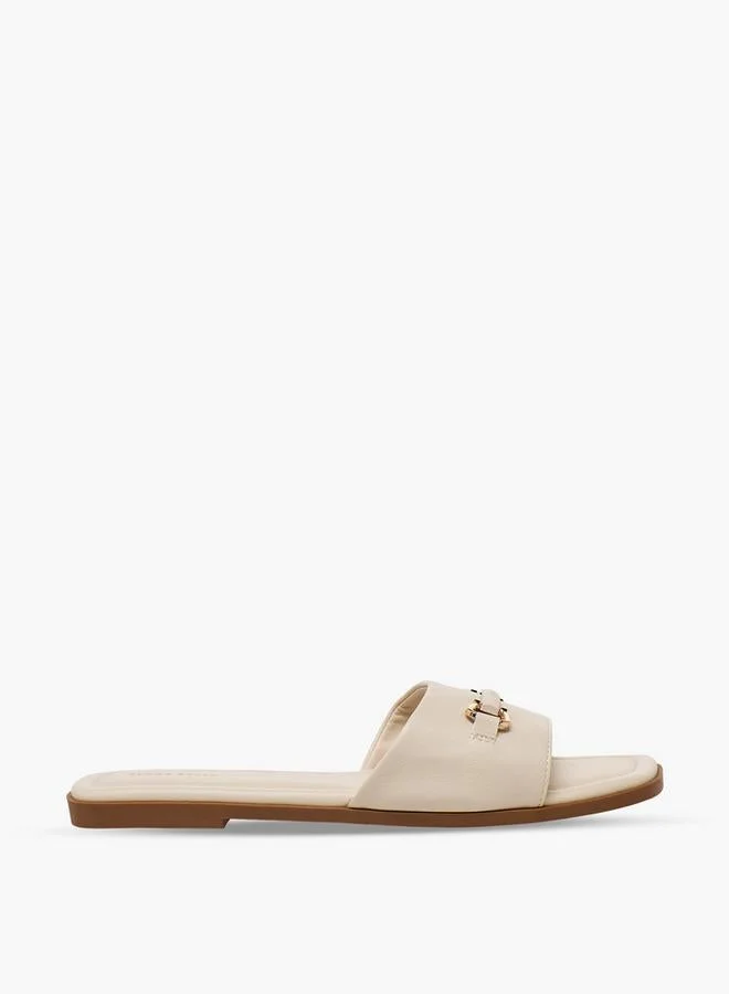 فلورا بيلا من شو إكسبرس Women Metallic Accent Slide Sandals