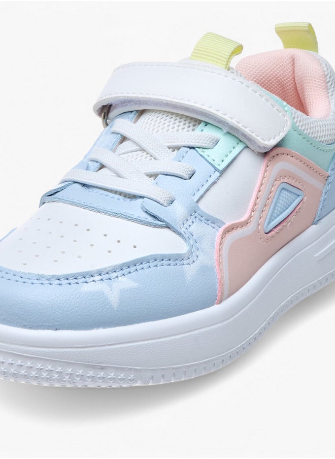 Flora Bella By Shoexpress Colourblock Sneakers with Hook and Loop Closure  - Image 4