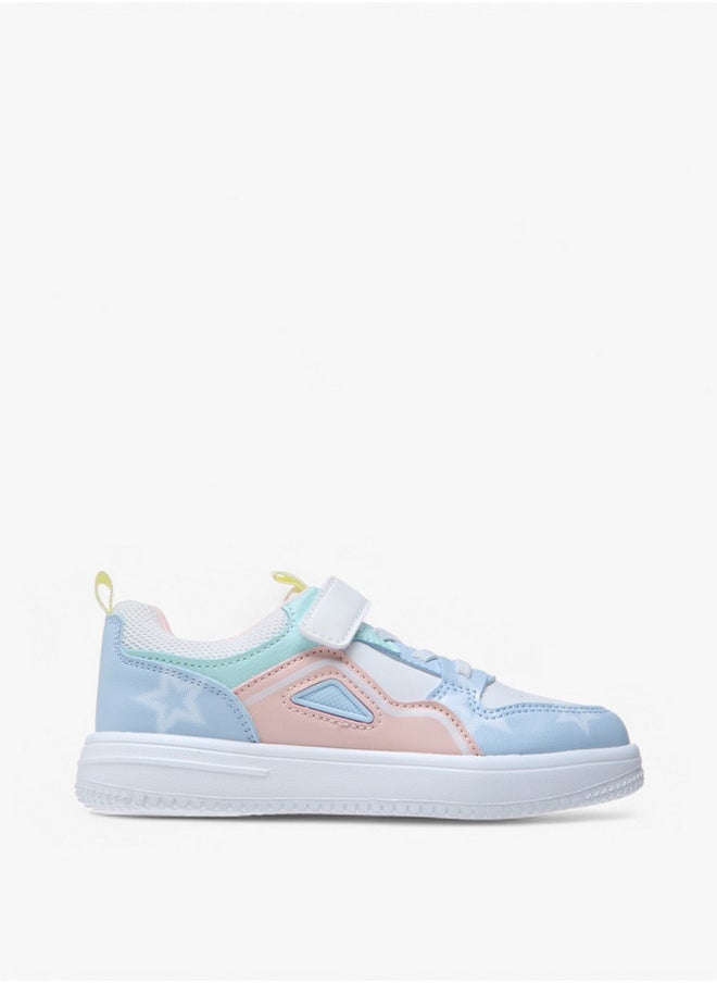 Flora Bella By Shoexpress Colourblock Sneakers with Hook and Loop Closure  - Image 3