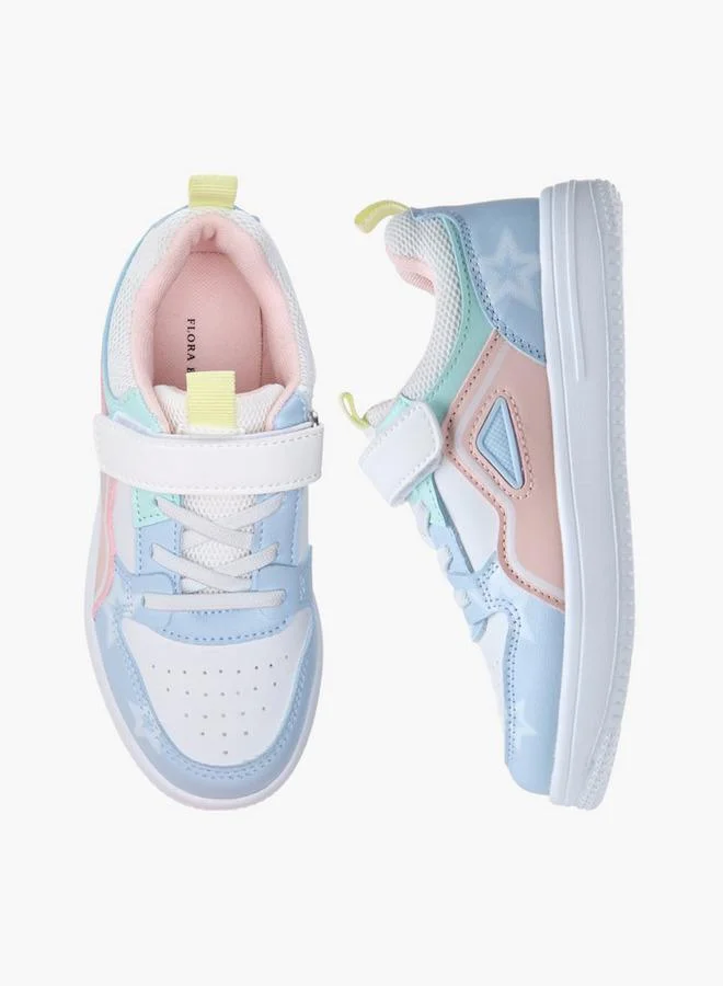 Flora Bella By Shoexpress Colourblock Sneakers with Hook and Loop Closure