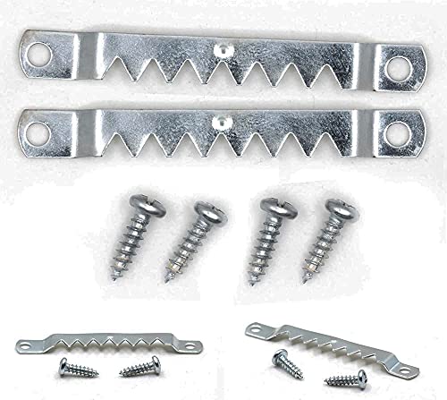 888 Corp 10 Pack Large Sawtooth Picture Hangers with Screws for Canvas - Steel with Zinc Finish - Silver - Image 3