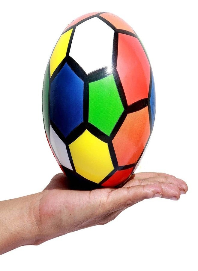BANNI Lightweight Foam PVC Beach Football for Kids - No Air Needed | Soft Rainbow Play Ball for Pool, Beach & Outdoor Indoor Fun | Multicolor (Small) - Pack of 1 - Image 3