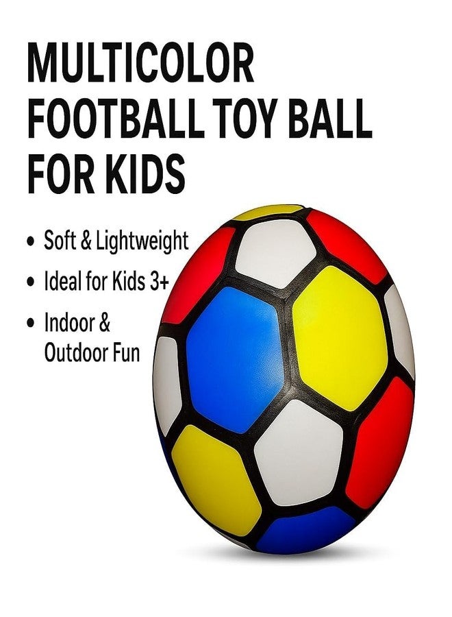 BANNI Lightweight Foam PVC Beach Football for Kids - No Air Needed | Soft Rainbow Play Ball for Pool, Beach & Outdoor Indoor Fun | Multicolor (Small) - Pack of 1 - Image 4