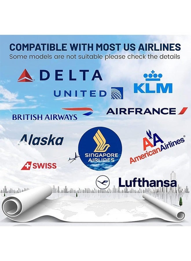 شو وو حزام مقعد الطائرة قابل للتعديل 7-35 حزام مقعد عالمي للطائرات مع حقيبة حمل متوافقة مع معظم الطائرات مناسبة للأشخاص الذين يعانون من السمنة والنساء الحوامل - Image 3