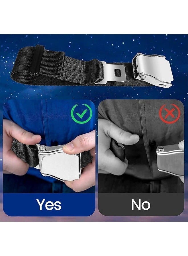 شو وو حزام مقعد الطائرة قابل للتعديل 7-35 حزام مقعد عالمي للطائرات مع حقيبة حمل متوافقة مع معظم الطائرات مناسبة للأشخاص الذين يعانون من السمنة والنساء الحوامل - Image 4