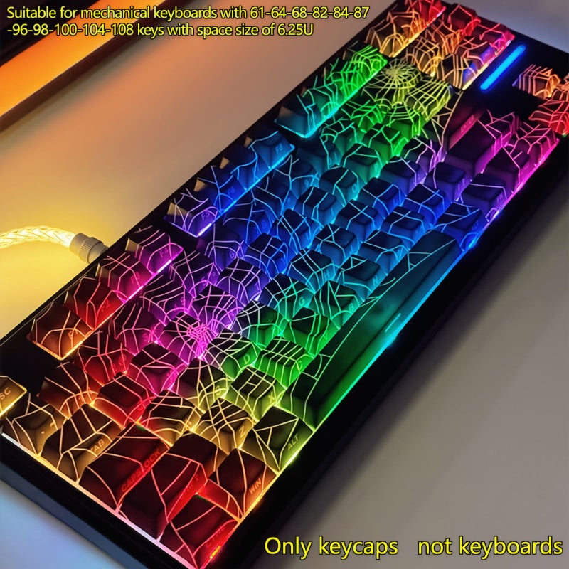 PBT Full 5 Sided Dye Sublimation Keycaps For Mechanical Keyboards With Translucent Side Characters 61 131 Keys Set - Image 4