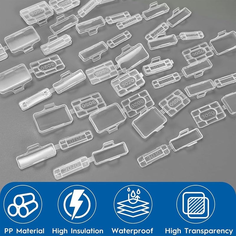 X spring Cable Labels, 100 PCS Clear Wire Markers, 100 White Durable Cable Ties, Easy Write Tags, Quick Identification, Versatile Organization for Home, Office. - Image 5