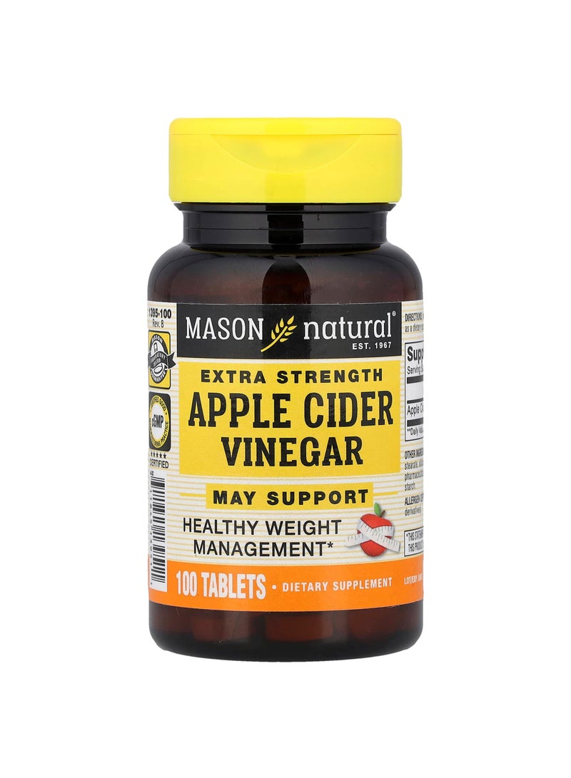 Apple Cider Vinegar, 100 Tablets (500 mg per Tablet)