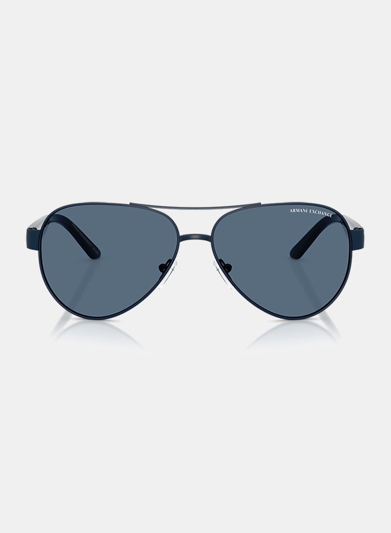Armani Exchange Men Full Rim Pilot Sunglasses 0AX2034S 59 - Image 2