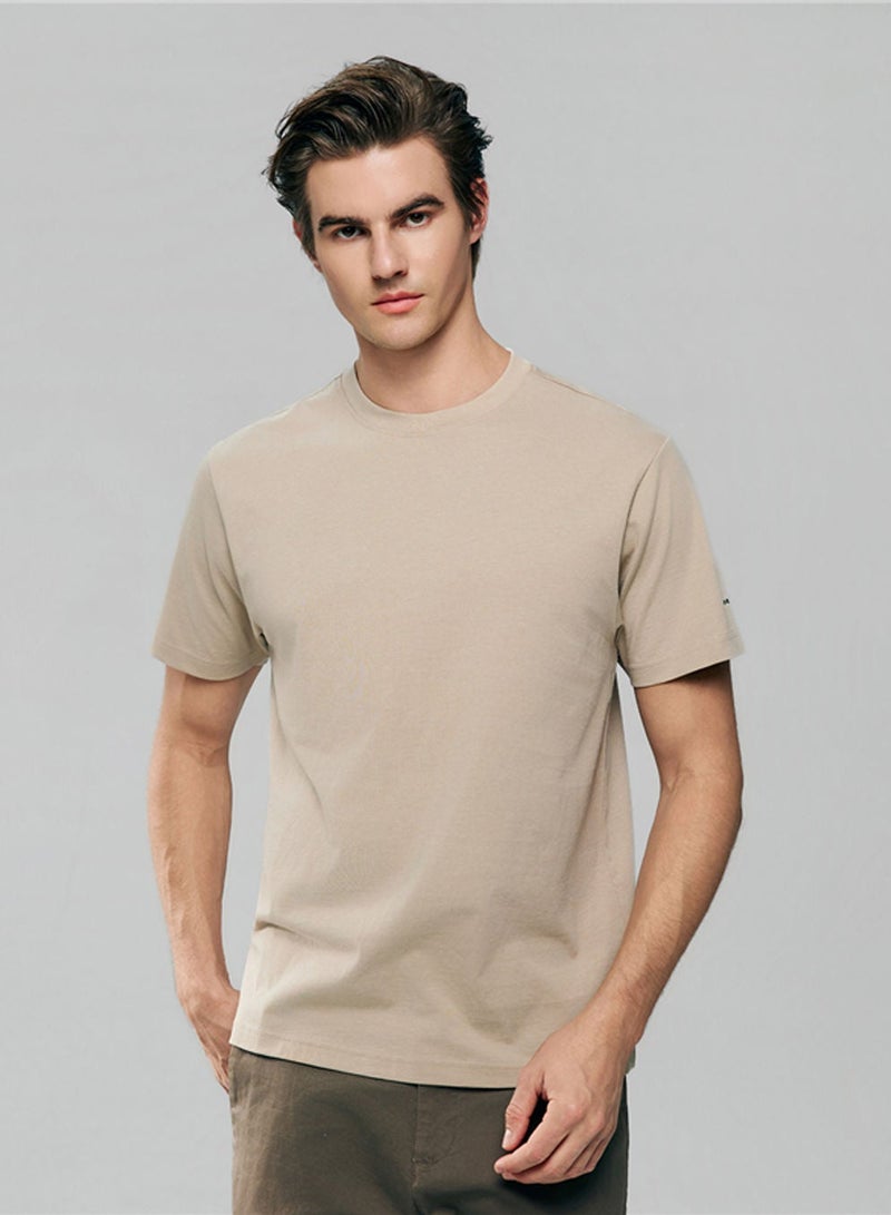 GIORDANO تي شيرت قطن بقلنسوة ضيقة للرجال - Image 1