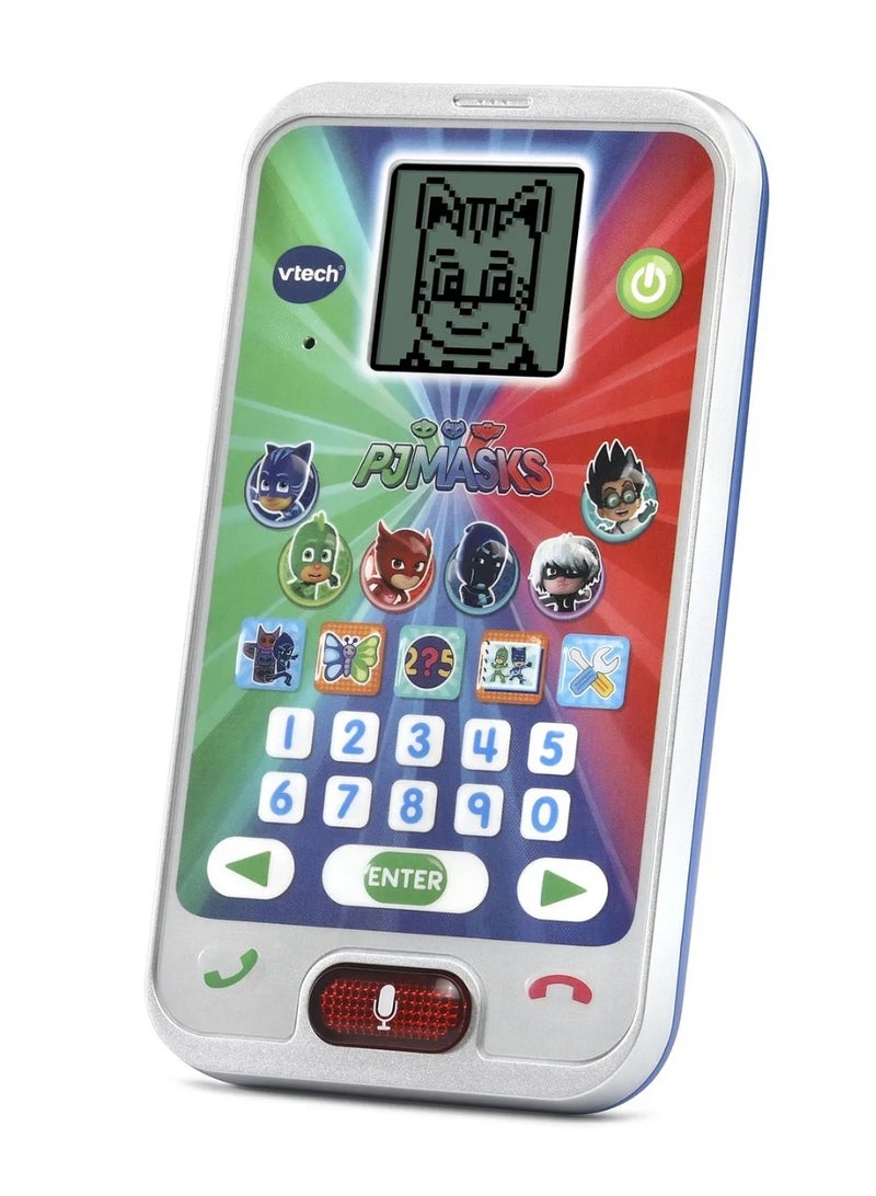VTech Baby هاتف PJ Masks التعليمي، هاتف لعبة تفاعلي يتيح لك اللعب والدردشة مع كات بوي، جيكو وأوليت - Image 1