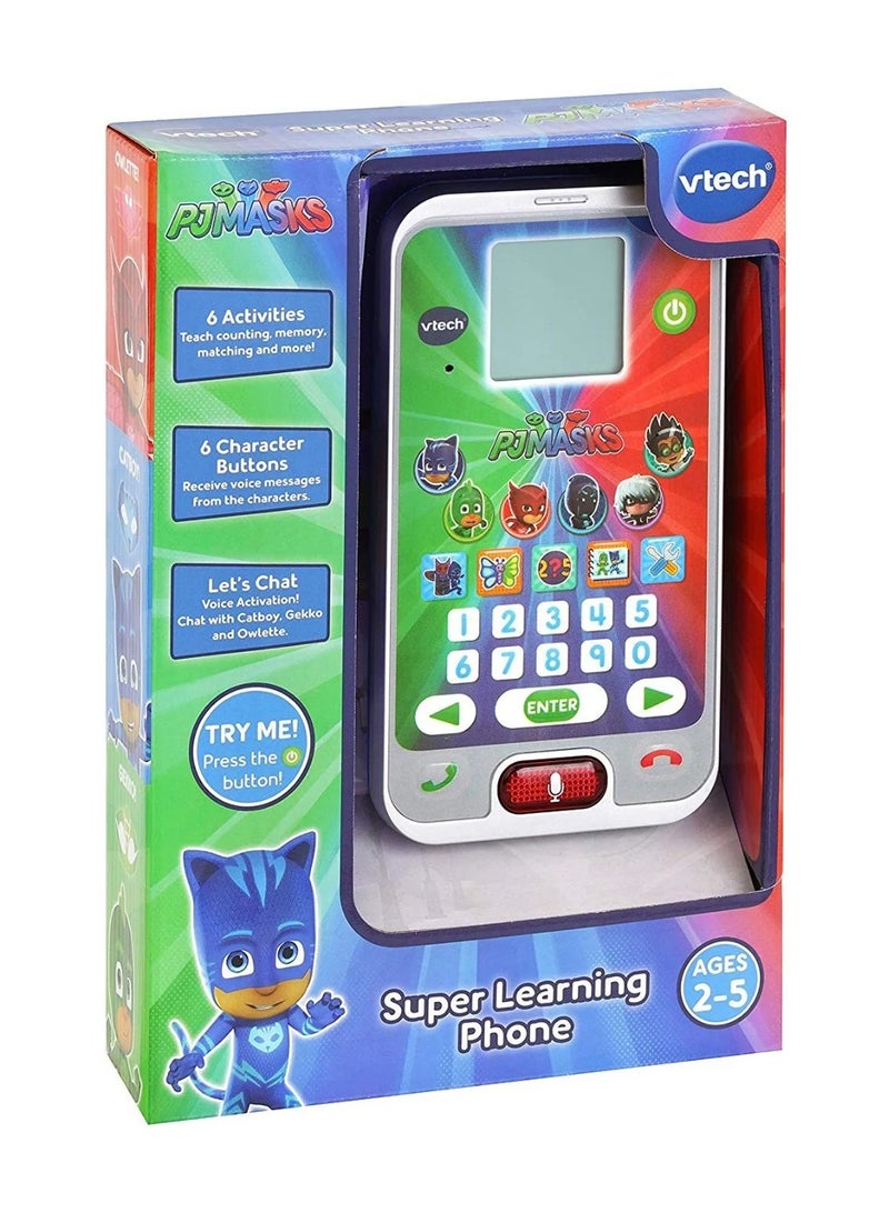 VTech Baby هاتف PJ Masks التعليمي، هاتف لعبة تفاعلي يتيح لك اللعب والدردشة مع كات بوي، جيكو وأوليت - Image 2