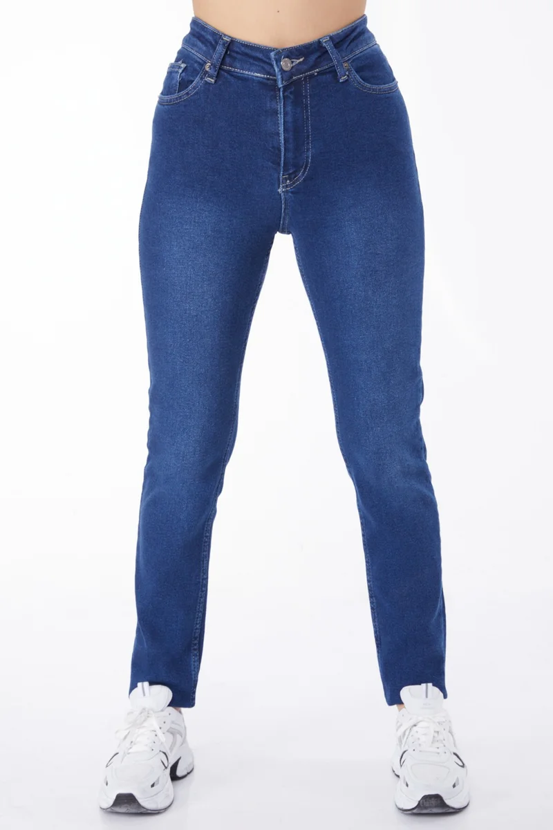 Tofisa Plain Mid Women's Blue Skinny Leg Jeans - 24915