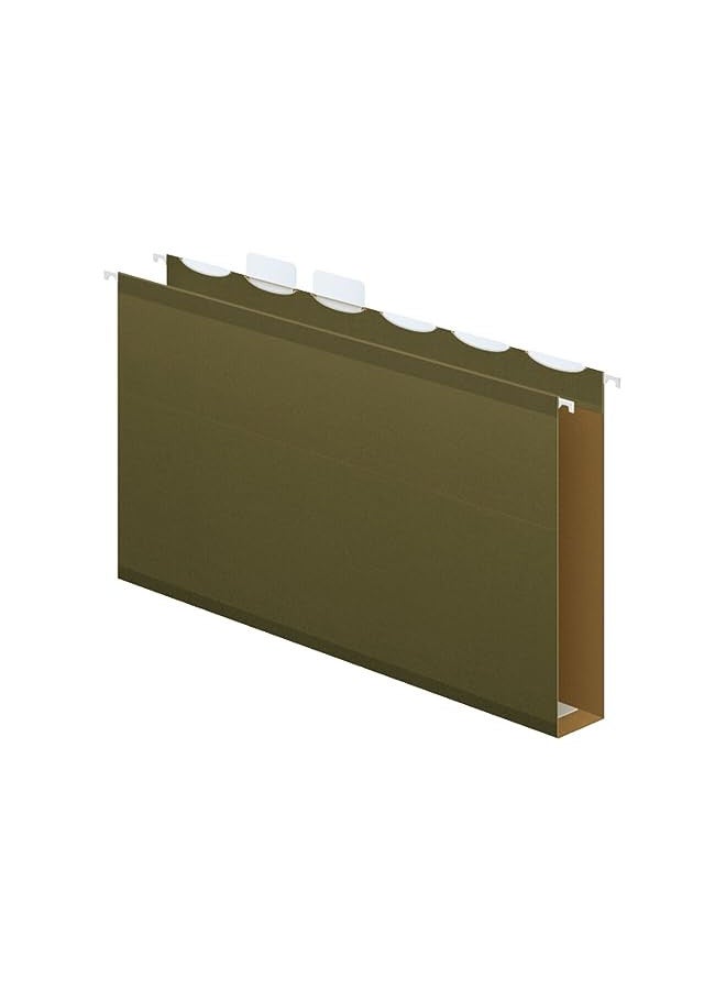Pendaflex Ready-Tab Extra Capacity Reinforced Hanging File Folders, Legal Size, Standard Green, 6 Tab, 20/BX (42703) - Image 1