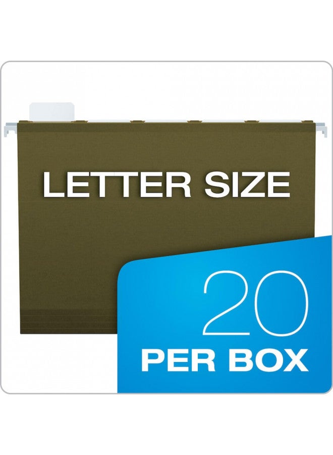 Pendaflex Ready-Tab Extra Capacity Reinforced Hanging File Folders, Legal Size, Standard Green, 6 Tab, 20/BX (42703) - Image 2