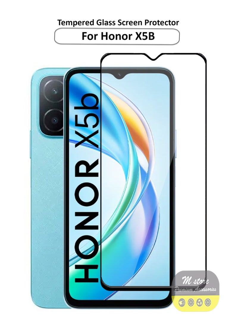 Generic - For Honor X5b Screen Protector – Edge to Edge Tempered Glass Screen Protector, High Transparency, Delicate Touch, Anti-Explosion, Smooth Arc Edges, Easy Installation - Image 1