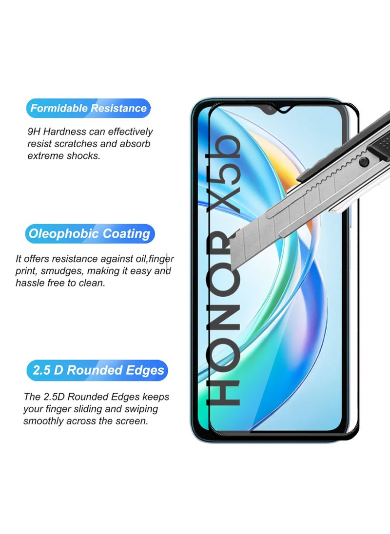 Generic - For Honor X5b Screen Protector – Edge to Edge Tempered Glass Screen Protector, High Transparency, Delicate Touch, Anti-Explosion, Smooth Arc Edges, Easy Installation - Image 1