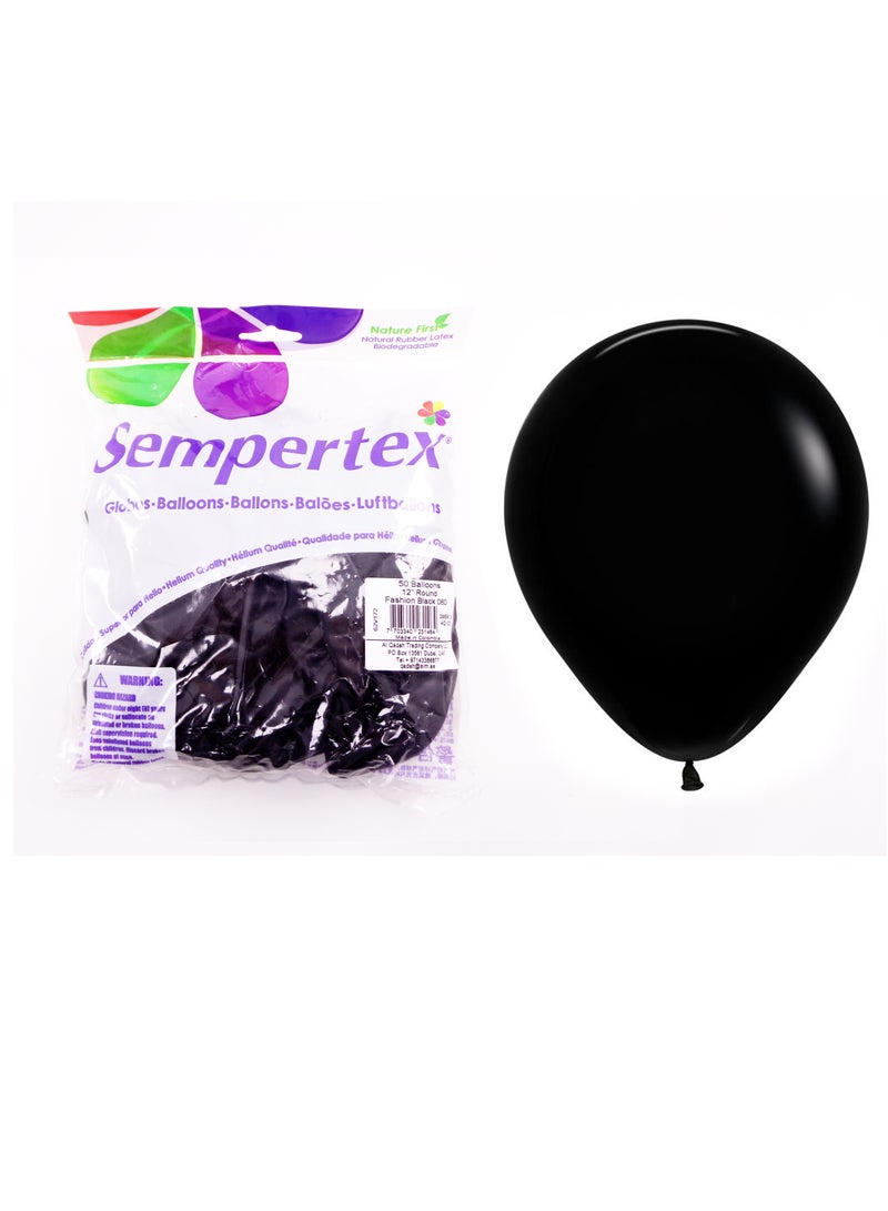 Sempertex 12-Inch Latex Balloons, Black - Image 3