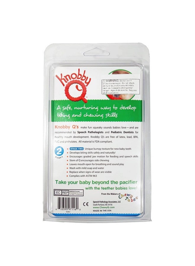 Chewy Tubes Knobby Q, Stage Two Teether, Red