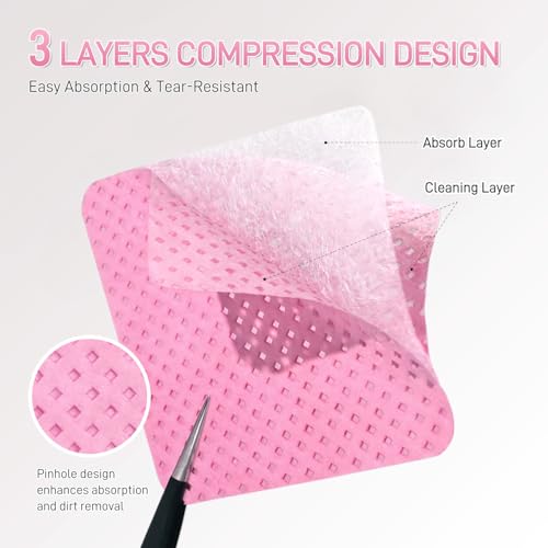 GAOY Lint Free Nail Wipes 400 Pcs Nail Polish Remover Pads NonWoven Cotton Pads Gel Cleaning Wipes Manicure Supplies for Professional Salon and DIY Art - Image 3