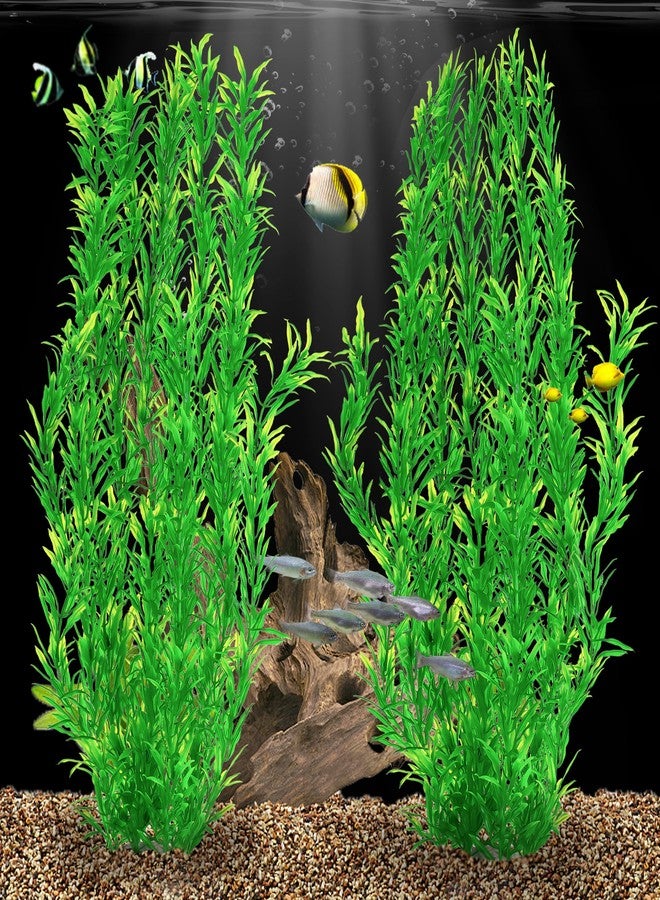 ماي لايف أونيت نباتات أحواض السمك من ماي لايف يونيت، نباتات بلاستيكية بطول 21 بوصة لتزيين أحواض السمك وأحواض السمك (أخضر) - Image 2