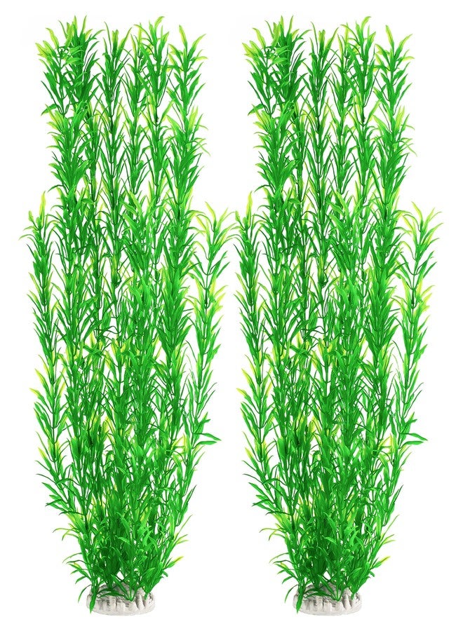 ماي لايف أونيت نباتات أحواض السمك من ماي لايف يونيت، نباتات بلاستيكية بطول 21 بوصة لتزيين أحواض السمك وأحواض السمك (أخضر) - Image 1