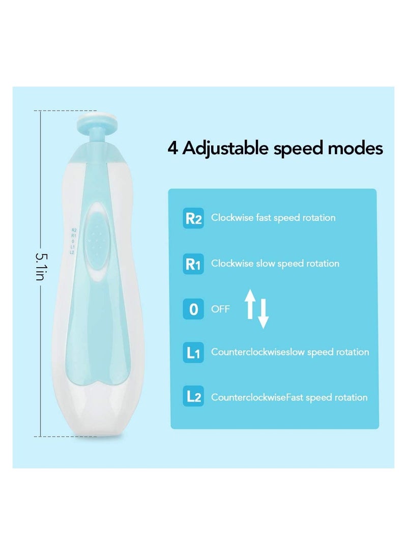 Baby Electric Nail File Drill for Baby No Sharp Claws Hurt, Nail Care Professional Manicure Pedicure System for Beauty Nail Art, 6 in 1 Safety Cutter Trimmer Clipper for Toes and Fingers - Image 4