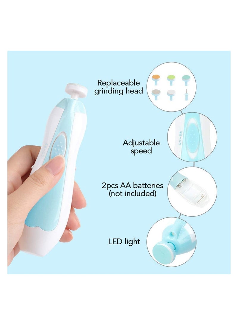 Baby Electric Nail File Drill for Baby No Sharp Claws Hurt, Nail Care Professional Manicure Pedicure System for Beauty Nail Art, 6 in 1 Safety Cutter Trimmer Clipper for Toes and Fingers - Image 3