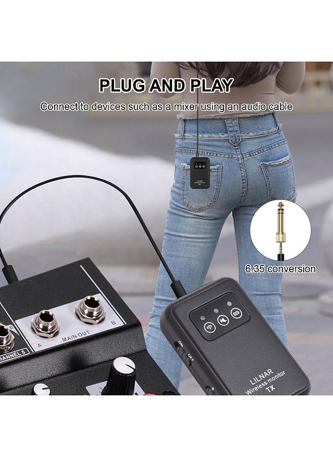 Generic - 2.4G Wireless In Ear Monitor System Wireless IEM System with Transmitter Receiver Automatic Pairing Professional In Ear Monitor - Image 1