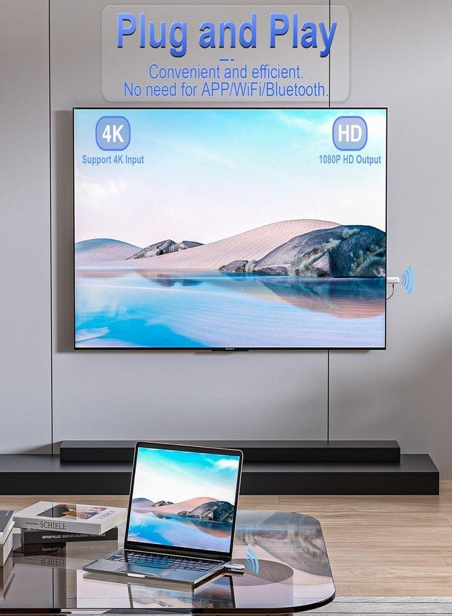 TTQ Wireless HDMI Transmitter and Receiver, 2.4G/5G 100FT Range, Wireless HDMI Extender 4K Decoding 1080P Output, Plug and Play, Support Laptop PC TV Box Projector Camera DV, No Need Bluetooth WiFi - Image 3