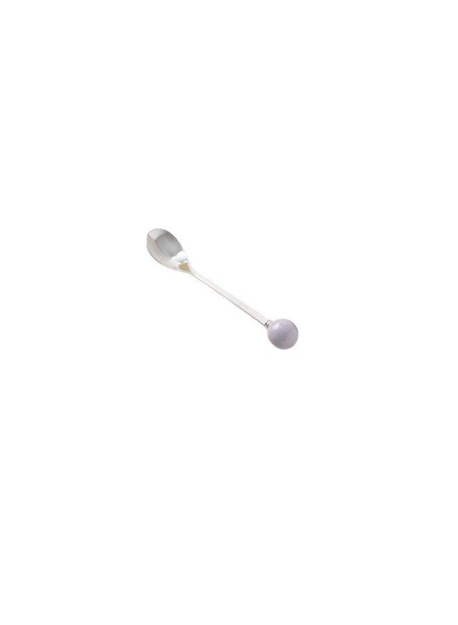 Cream Style Advanced Fruit Fork Suit Multi-purpose Ceramic Cheese Storage Can Bar Decoration Good Hand Ceremony-Specification:Light Purple Spoon - Image 1