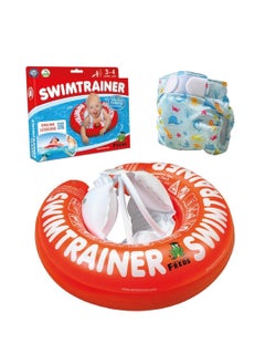 FREDS SWIM ACADEMY Freds Swim Academy Red Swim Tube & Blue Swim Diaper (04kg - 09kg) Set of 02  - Image 1