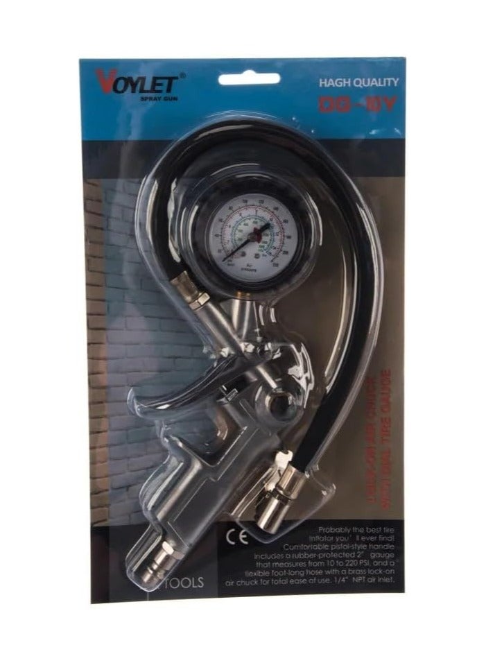 APT Tire Pressure Inflator Gun with Gauge Diameter 63mm, APT Tire Pressure Tire Inflator Gun, DG-10Y - Image 2