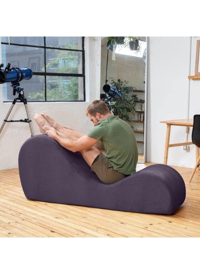 Generic Stylish Velvet S-Shape Sofa Modern Yoga Chaise Lounge Comfort with Vintage Charm  - Image 2