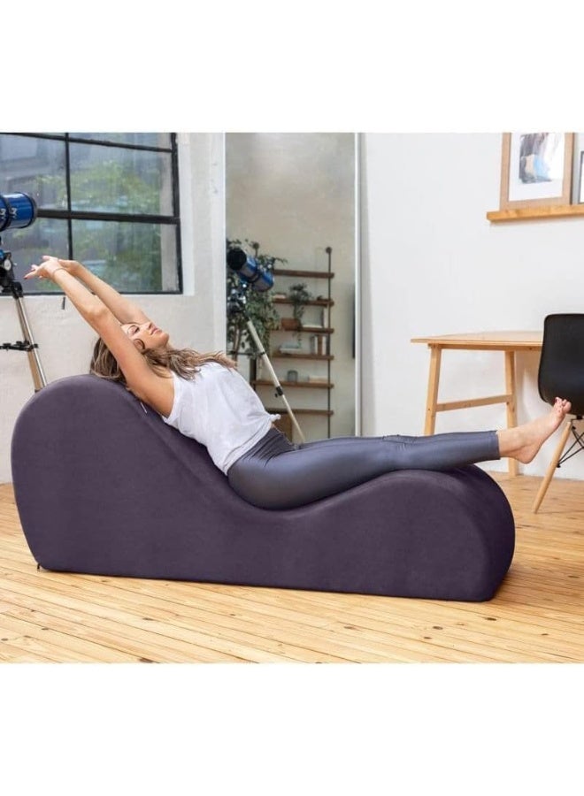 Generic Stylish Velvet S-Shape Sofa Modern Yoga Chaise Lounge Comfort with Vintage Charm  - Image 3