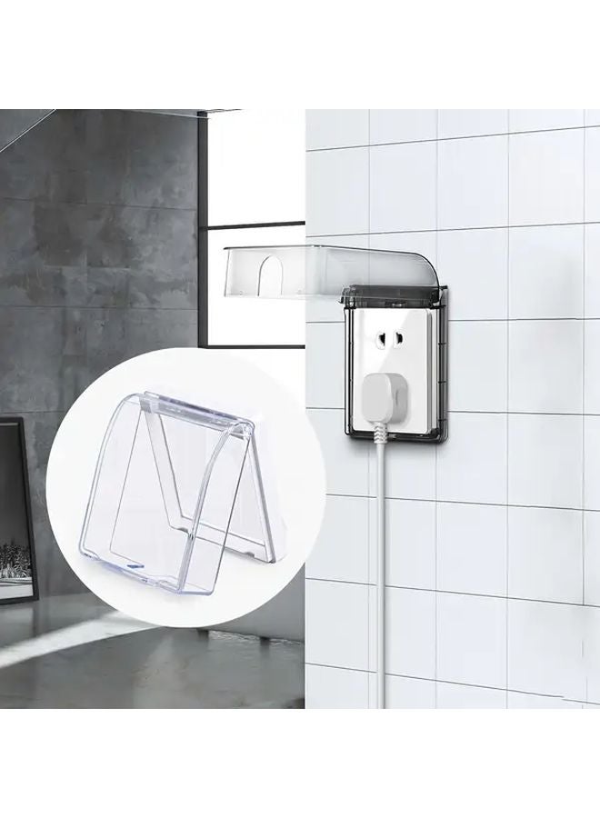 2pcs Waterproof Socket Covers Outdoor Self Adhesive Safety Plug Protectors for Home Kitchen - Image 2