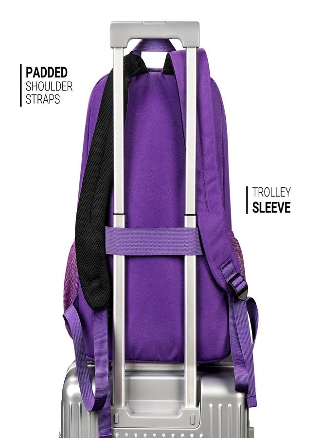 ZORFIN 26L Backpack for College, and Travel: Water Resistant Bookbag, Purple, 16.5 Inch, Classical Basic Backpack for School Travel - Image 5