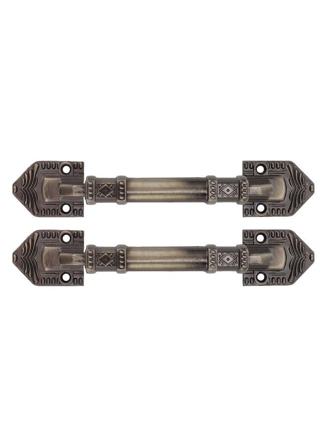 2Pcs Antique Barn Door Handles Bronze Color Easy Mounting Vintage Drawer Handle with Screws for Interior Drawer Garage
