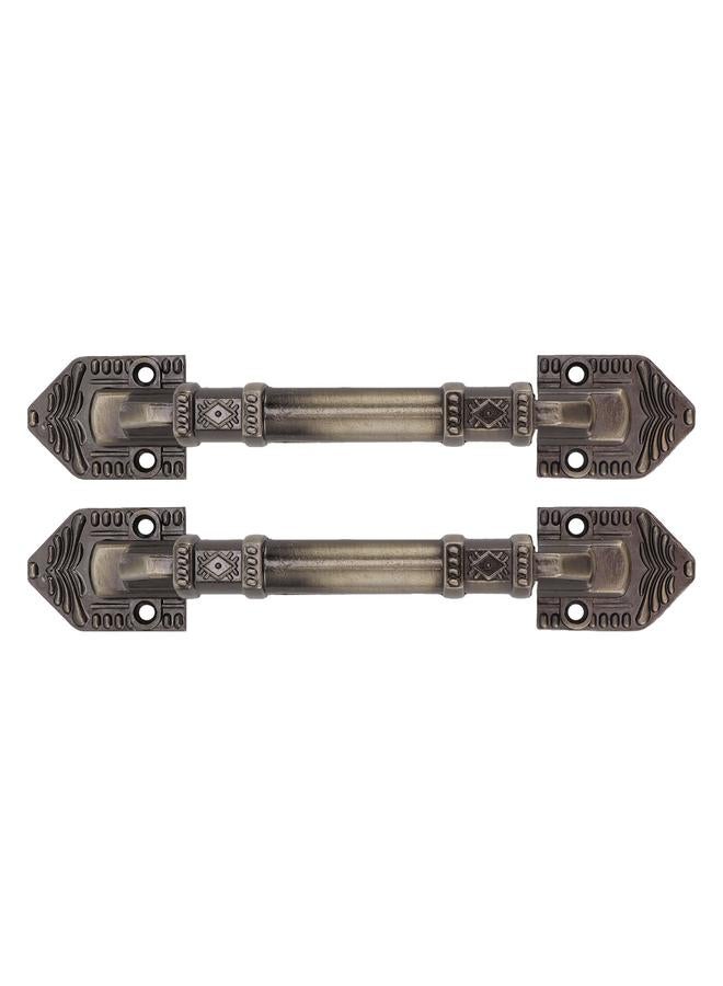 2Pcs Antique Barn Door Handles Bronze Color Easy Mounting Vintage Drawer Handle with Screws for Interior Drawer Garage