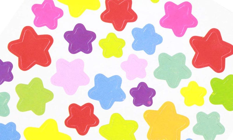 JHere Kids Adhesive Sticker Dots Heart Stars Decorative Labels Sticker Set for Craft Scrapbook, Diary, Album - 3 Styles, Total 18 Sheets - Image 5