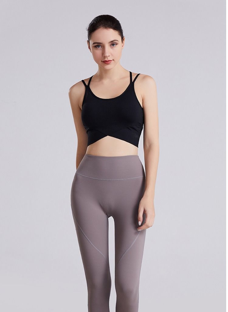 Loquat Yoga Exercise Fitness Running Bra Black  - Image 1