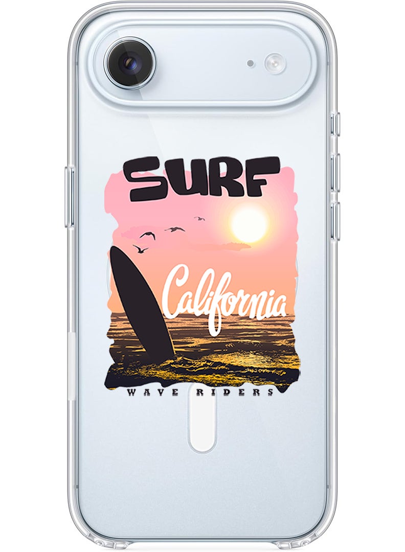 Theodor Magnetic Case for Apple iPhone 17 Air Compatible with MagSafe Wireless Charging, Shockproof Phone Bumper Cover - Surf California - Image 1