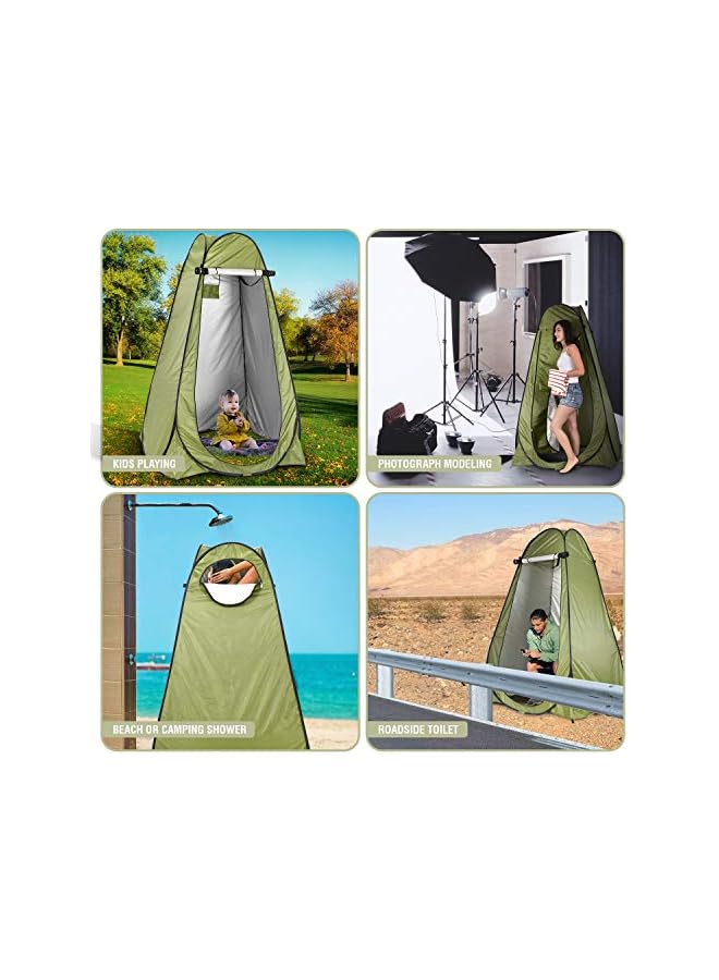 PROMASS Pop Up Privacy Tent, Instant Portable Outdoor Shower Tent, Camp Toilet, Changing Room, Rain Shelter with Window for Camping and Beach, Easy Set Up, Foldable with Carry Bag - Image 2