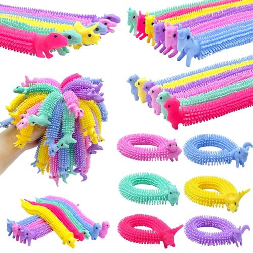 Jgalnim 30 PCS Stretchy Fidget ToySensory Fidget Worm Stretch ToysMuticolor Stretchy Strings Toy for Stress Relief Valentines Day Easter Day GiftKids or AdultsBoysGirlsCalming Party Favors - Image 1